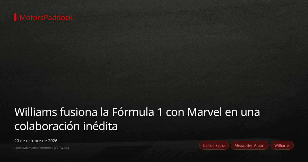 Williams fusiona la Fórmula 1 con Marvel en una colaboración inédita