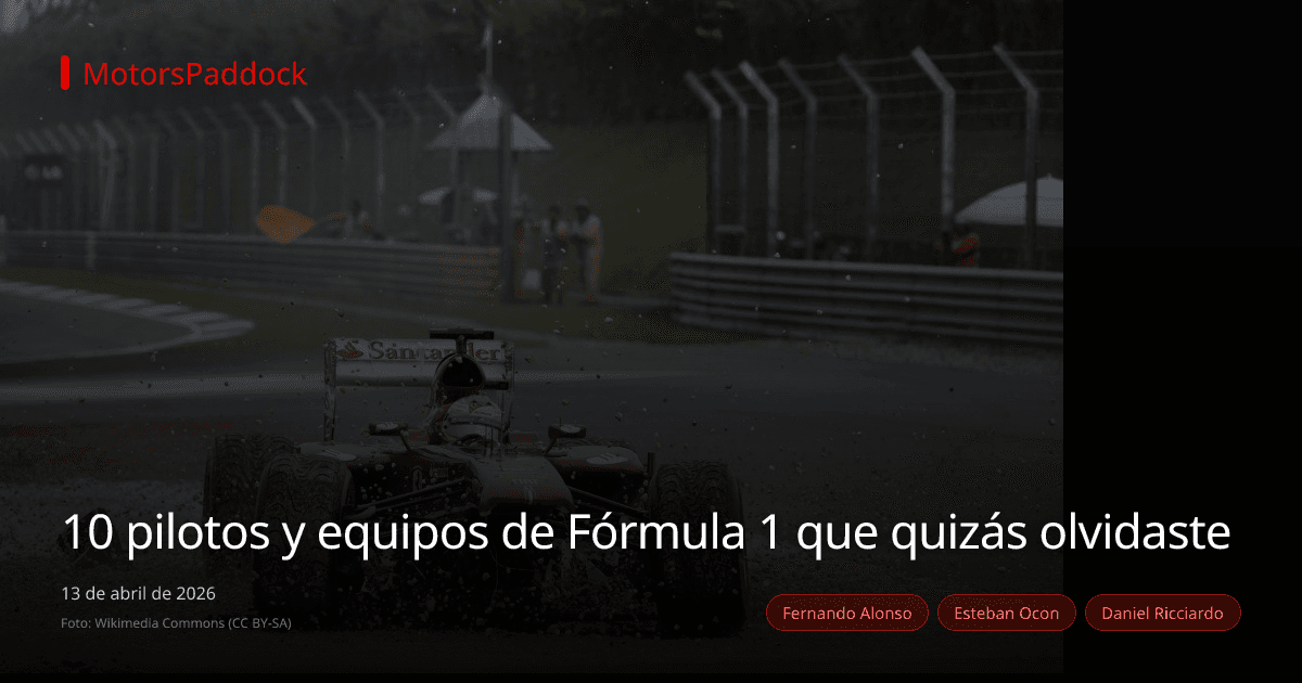 10 pilotos y equipos de Fórmula 1 que quizás olvidaste