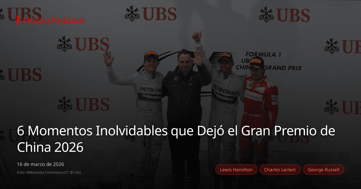 6 Momentos Inolvidables que Dejó el Gran Premio de China 2026