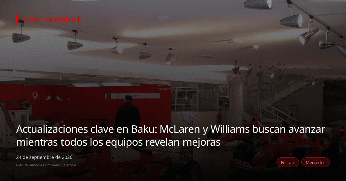 Actualizaciones clave en Baku: McLaren y Williams buscan avanzar mientras todos los equipos revelan mejoras