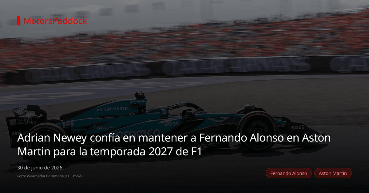 Adrian Newey confía en mantener a Fernando Alonso en Aston Martin para la temporada 2027 de F1