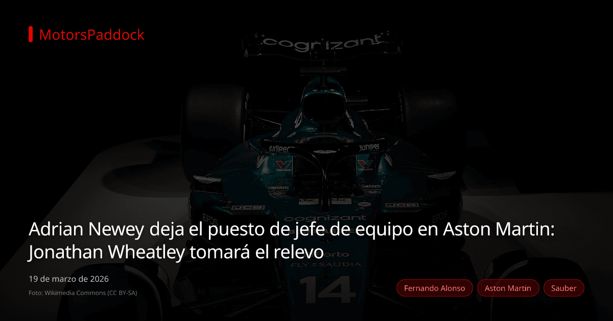 Adrian Newey deja el puesto de jefe de equipo en Aston Martin: Jonathan Wheatley tomará el relevo