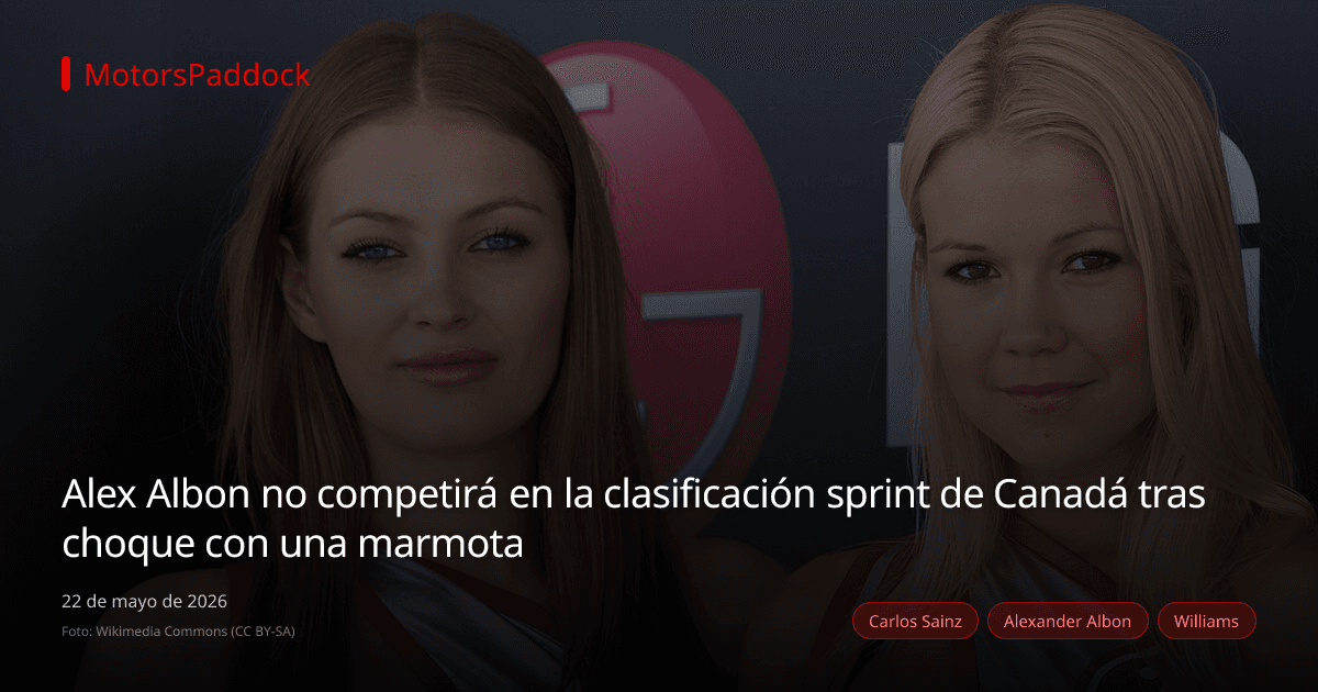 Alex Albon no competirá en la clasificación sprint de Canadá tras choque con una marmota