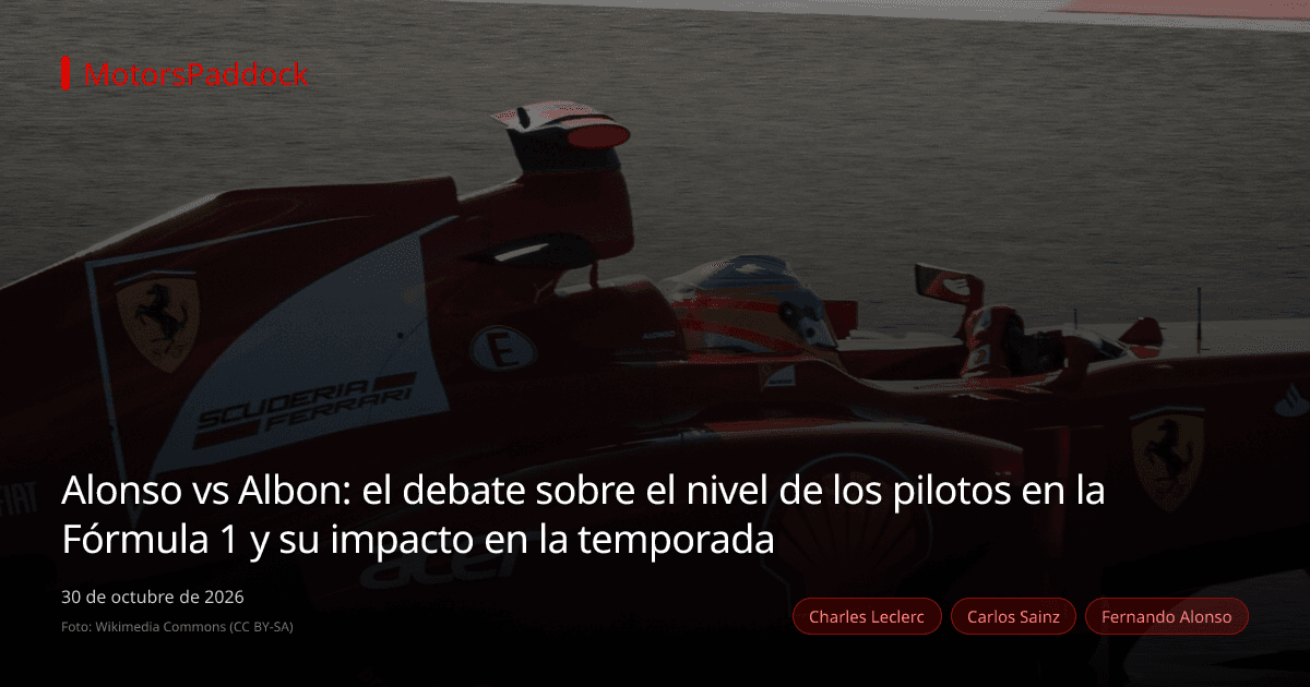 Alonso vs Albon: el debate sobre el nivel de los pilotos en la Fórmula 1 y su impacto en la temporada