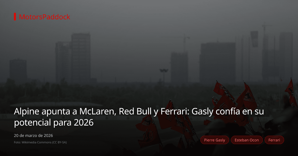Alpine apunta a McLaren, Red Bull y Ferrari: Gasly confía en su potencial para 2026