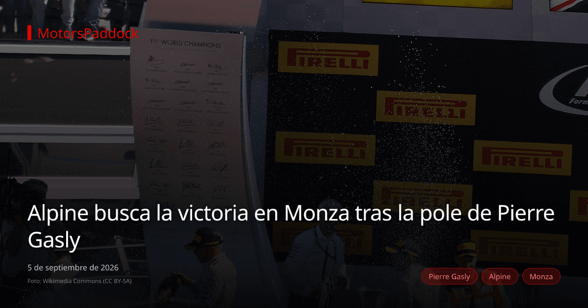 Alpine busca la victoria en Monza tras la pole de Pierre Gasly