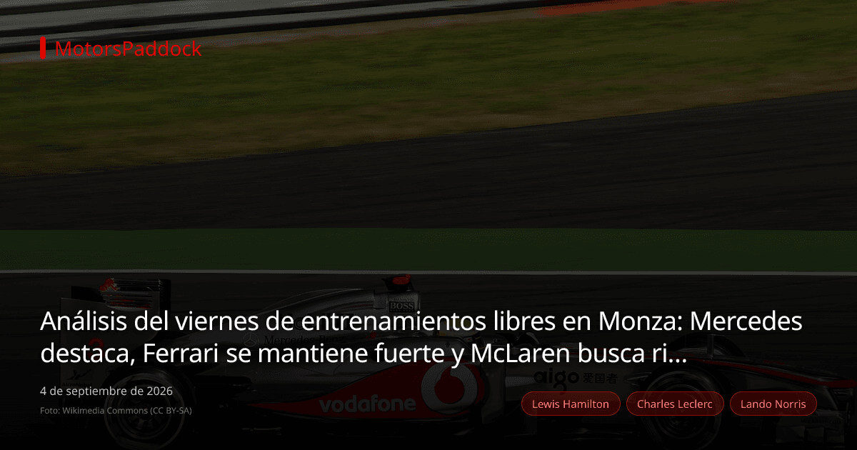 Análisis del viernes de entrenamientos libres en Monza: Mercedes destaca, Ferrari se mantiene fuerte y McLaren busca ritmo