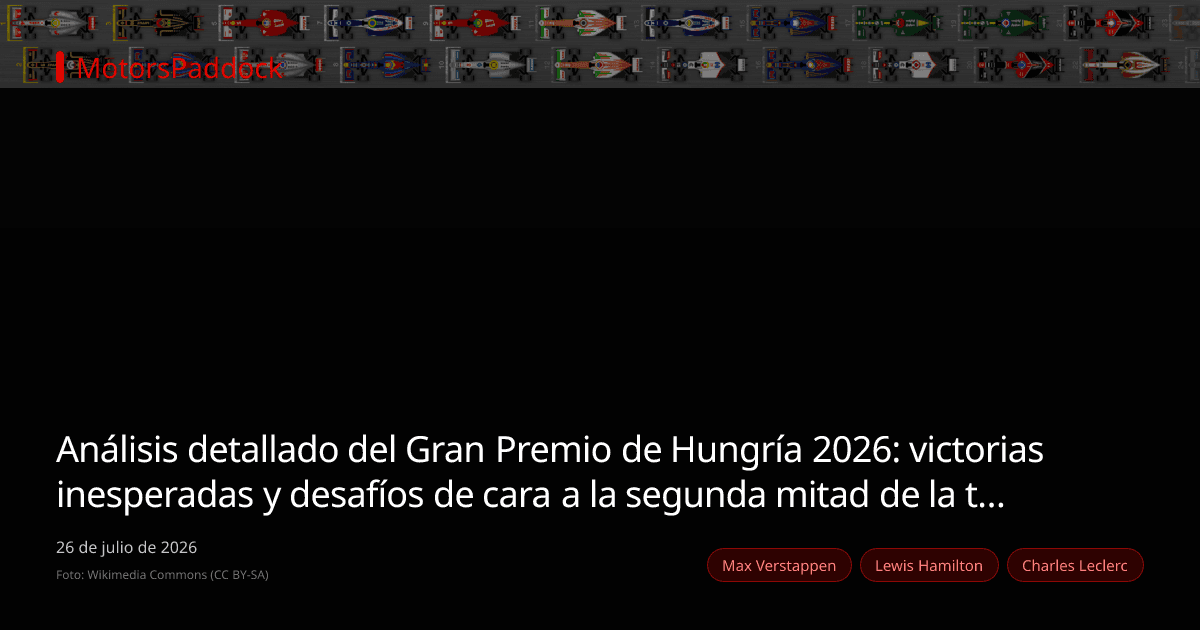 Análisis detallado del Gran Premio de Hungría 2026: victorias inesperadas y desafíos de cara a la segunda mitad de la temporada