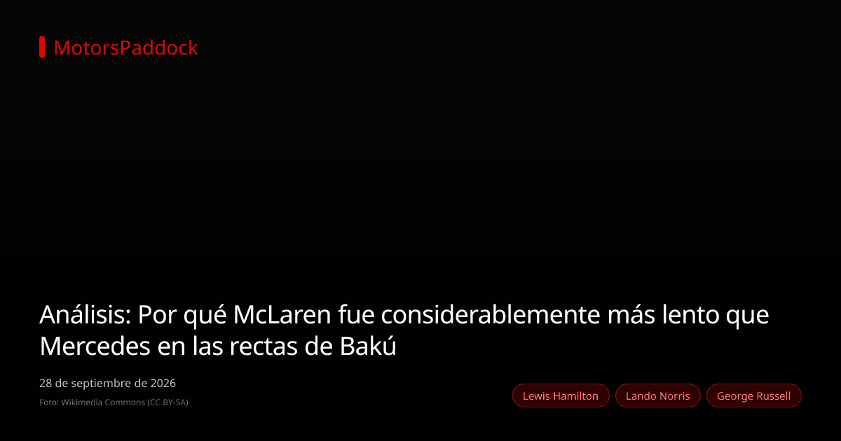 Análisis: Por qué McLaren fue considerablemente más lento que Mercedes en las rectas de Bakú