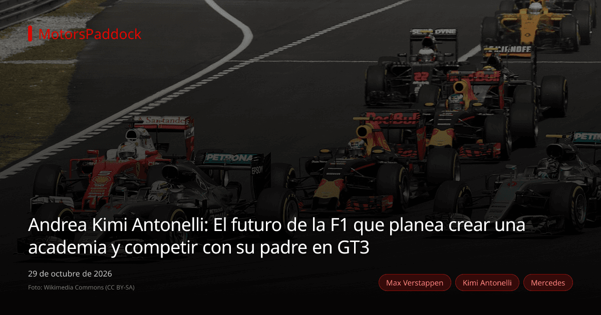 Andrea Kimi Antonelli: El futuro de la F1 que planea crear una academia y competir con su padre en GT3