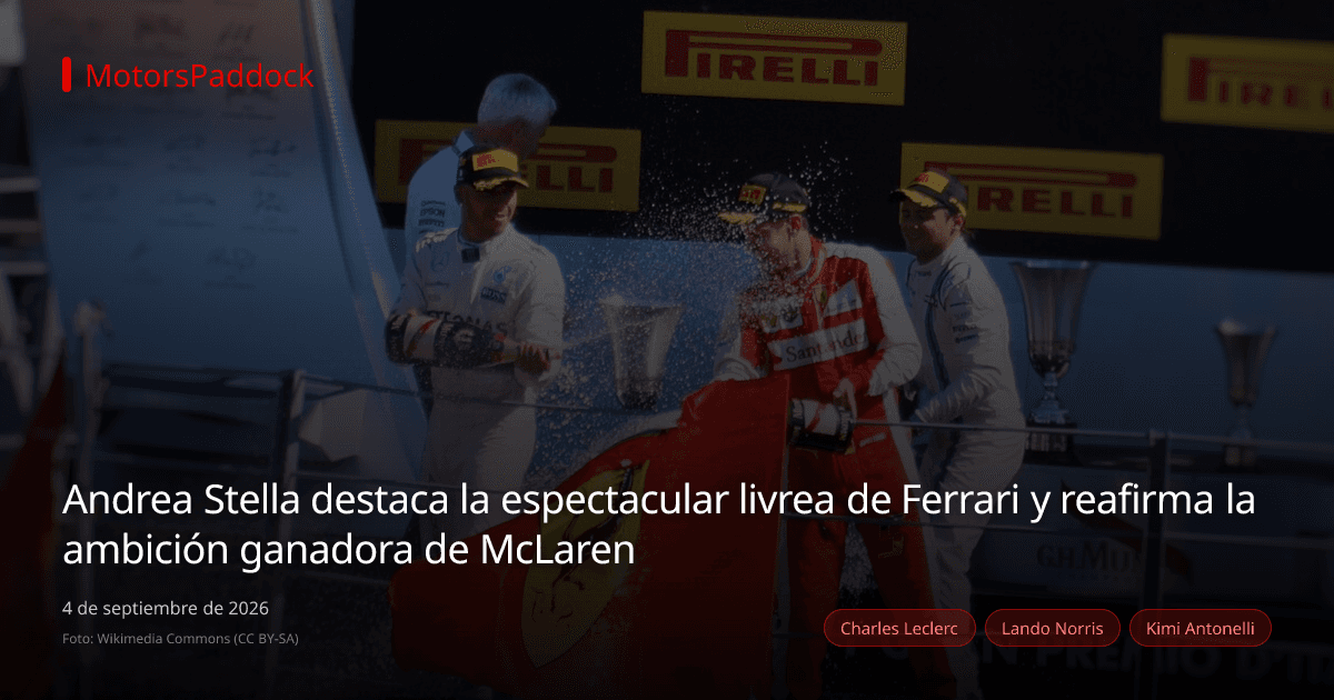 Andrea Stella destaca la espectacular livrea de Ferrari y reafirma la ambición ganadora de McLaren