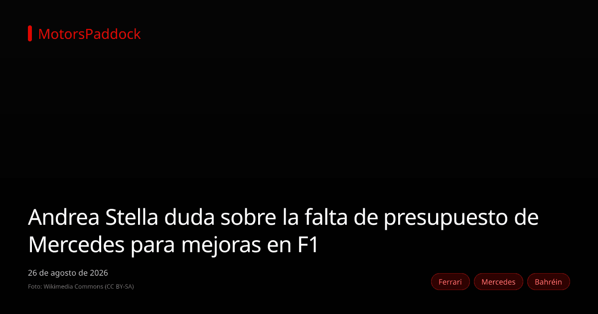 Andrea Stella duda sobre la falta de presupuesto de Mercedes para mejoras en F1