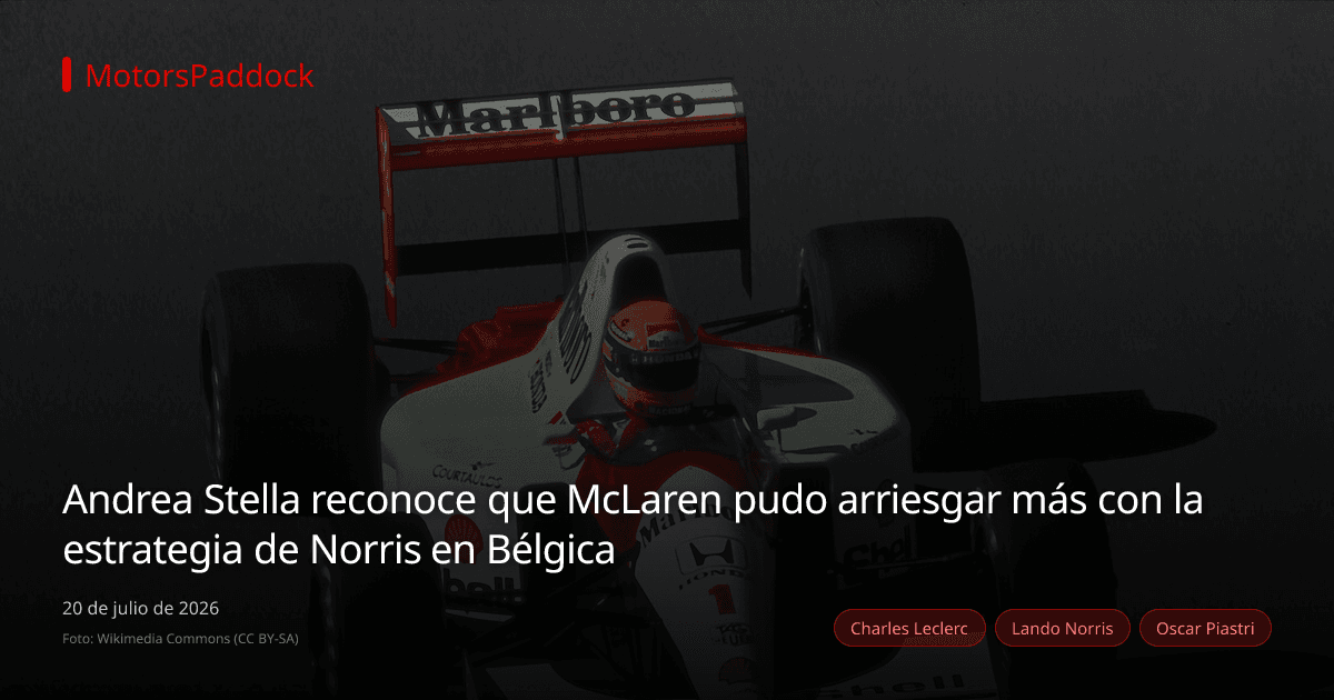Andrea Stella reconoce que McLaren pudo arriesgar más con la estrategia de Norris en Bélgica
