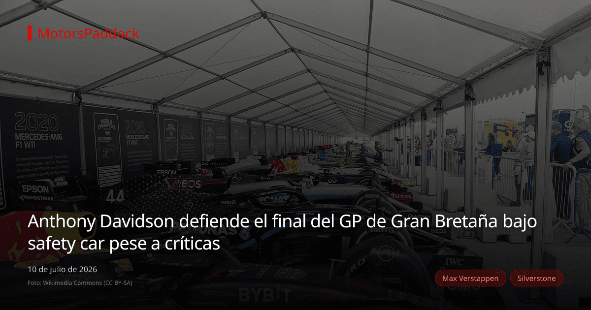 Anthony Davidson defiende el final del GP de Gran Bretaña bajo safety car pese a críticas