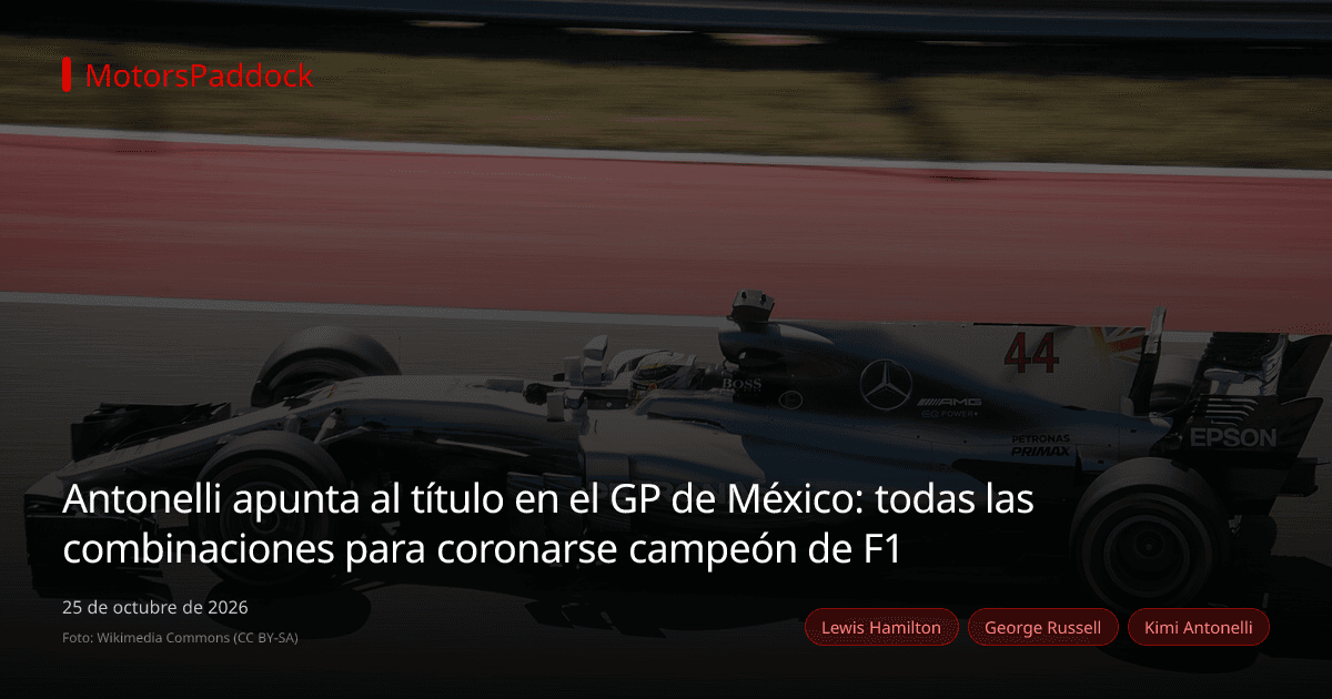 Antonelli apunta al título en el GP de México: todas las combinaciones para coronarse campeón de F1