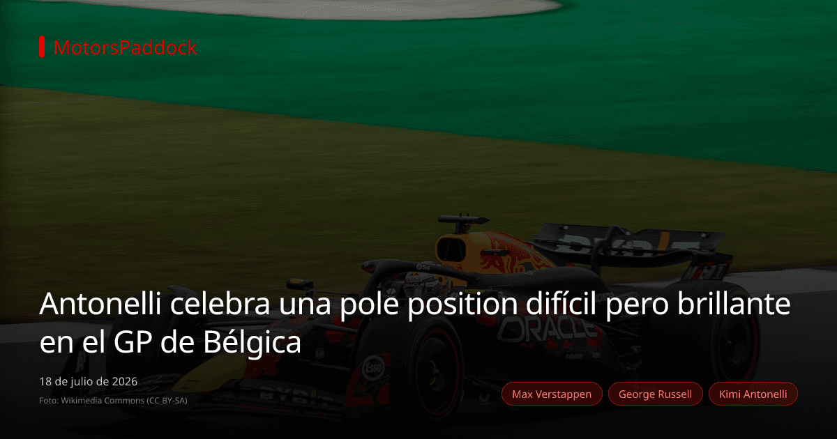 Antonelli celebra una pole position difícil pero brillante en el GP de Bélgica