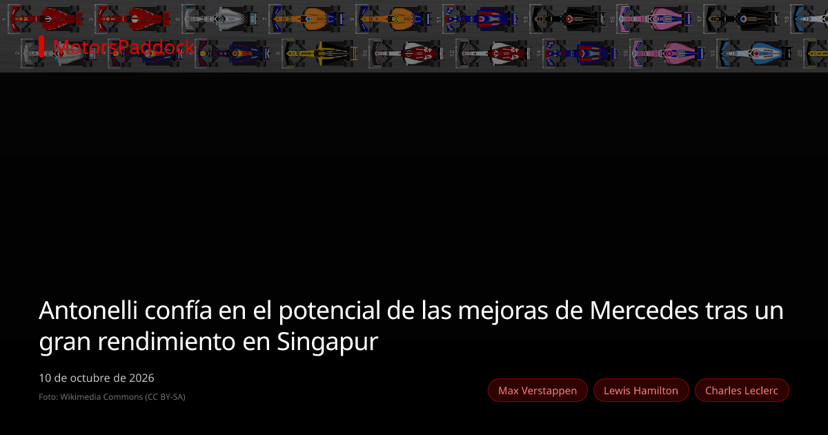 Antonelli confía en el potencial de las mejoras de Mercedes tras un gran rendimiento en Singapur
