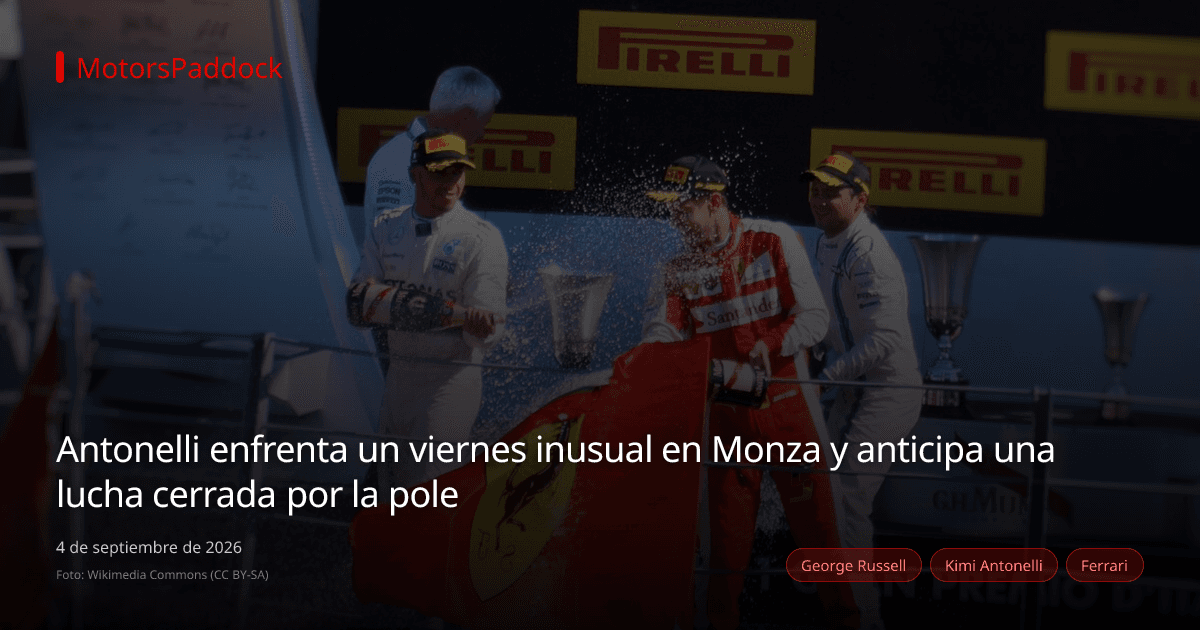 Antonelli enfrenta un viernes inusual en Monza y anticipa una lucha cerrada por la pole