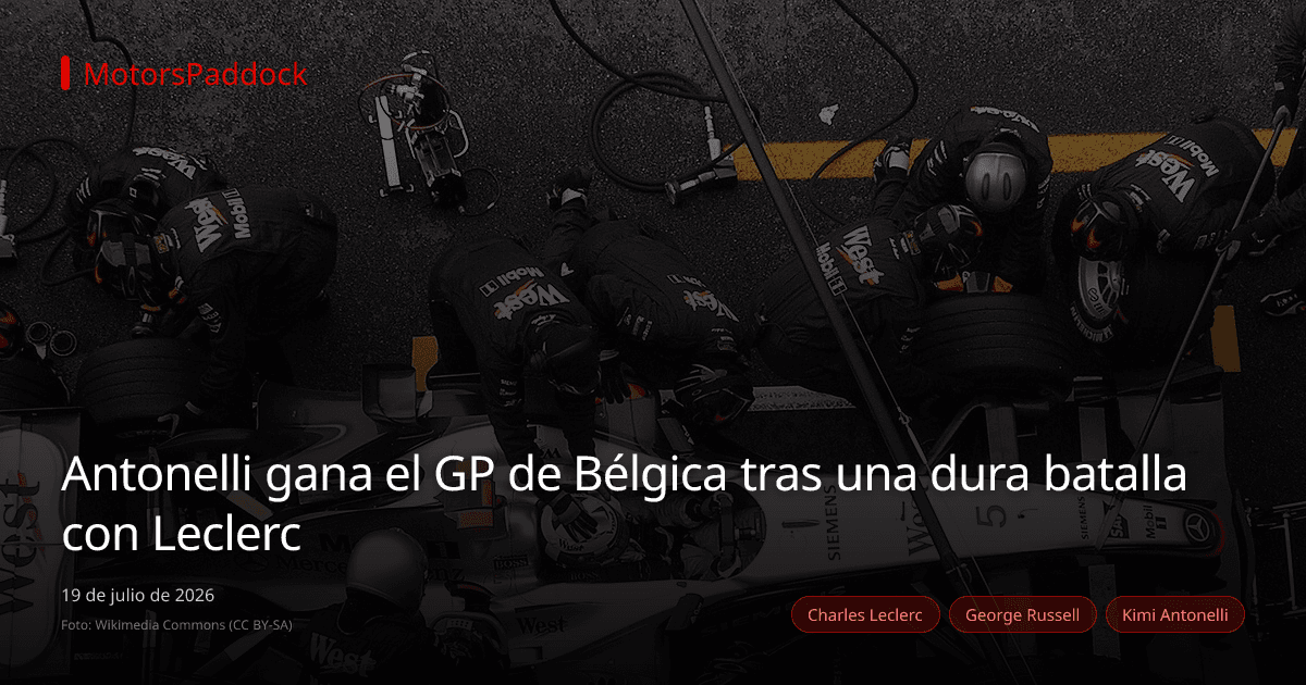 Antonelli gana el GP de Bélgica tras una dura batalla con Leclerc