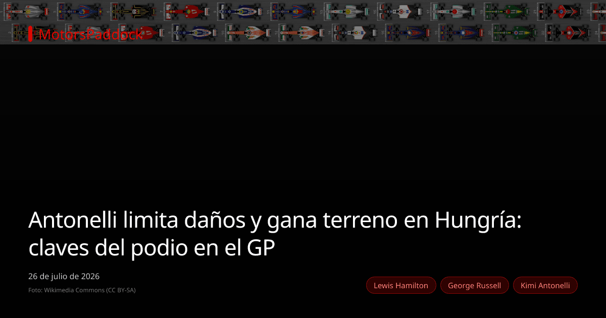 Antonelli limita daños y gana terreno en Hungría: claves del podio en el GP
