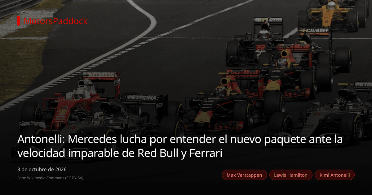 Antonelli: Mercedes lucha por entender el nuevo paquete ante la velocidad imparable de Red Bull y Ferrari