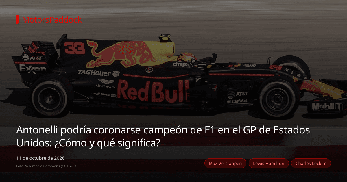 Antonelli podría coronarse campeón de F1 en el GP de Estados Unidos: ¿Cómo y qué significa?