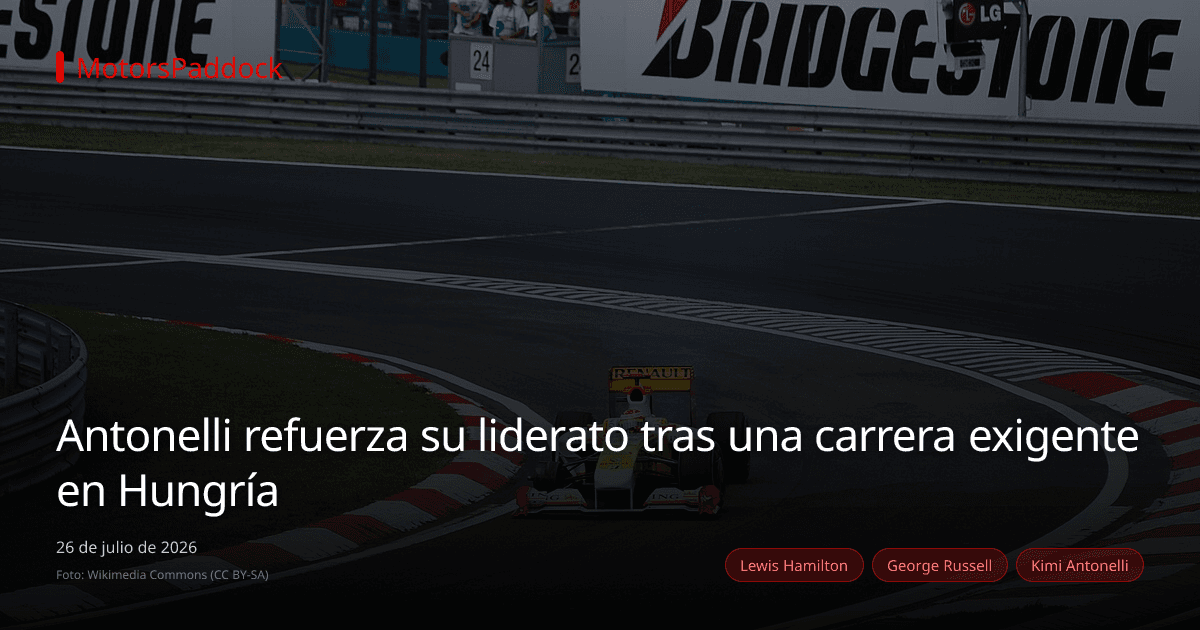 Antonelli refuerza su liderato tras una carrera exigente en Hungría