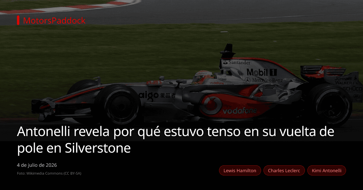 Antonelli revela por qué estuvo tenso en su vuelta de pole en Silverstone
