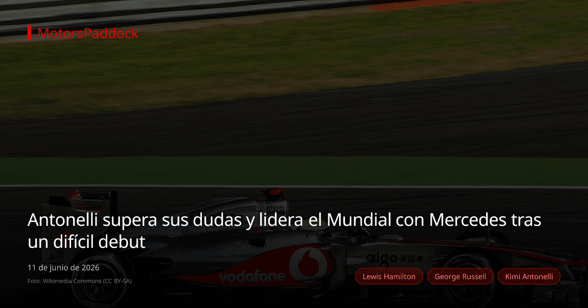 Antonelli supera sus dudas y lidera el Mundial con Mercedes tras un difícil debut