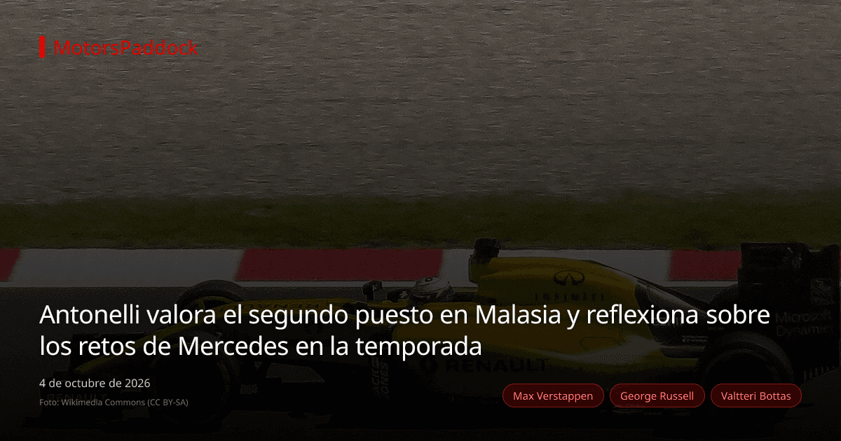 Antonelli valora el segundo puesto en Malasia y reflexiona sobre los retos de Mercedes en la temporada