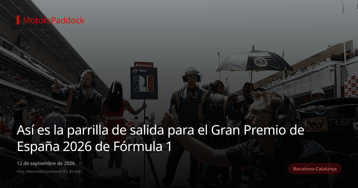 Así es la parrilla de salida para el Gran Premio de España 2026 de Fórmula 1