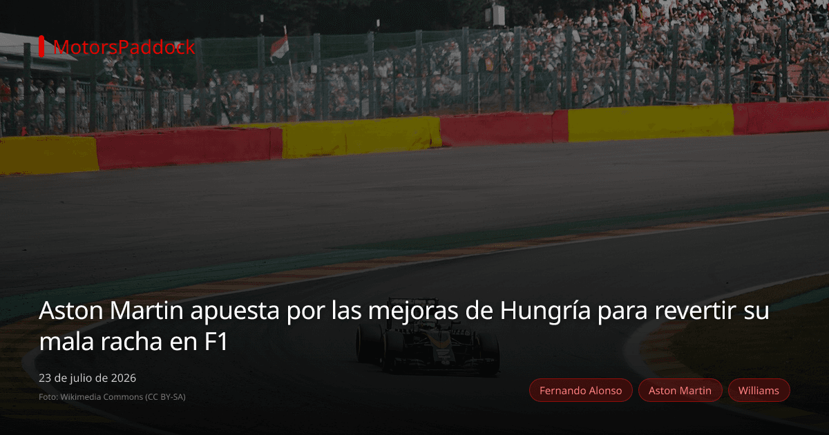 Aston Martin apuesta por las mejoras de Hungría para revertir su mala racha en F1
