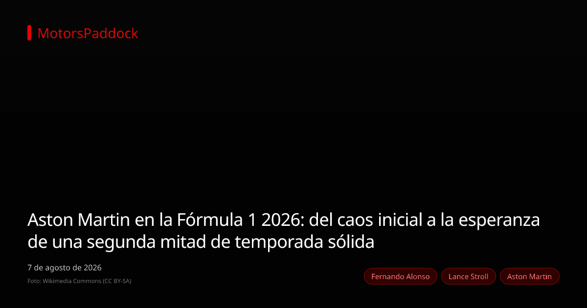 Aston Martin en la Fórmula 1 2026: del caos inicial a la esperanza de una segunda mitad de temporada sólida
