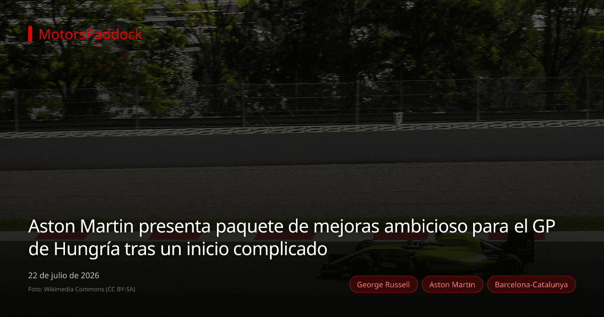 Aston Martin presenta paquete de mejoras ambicioso para el GP de Hungría tras un inicio complicado