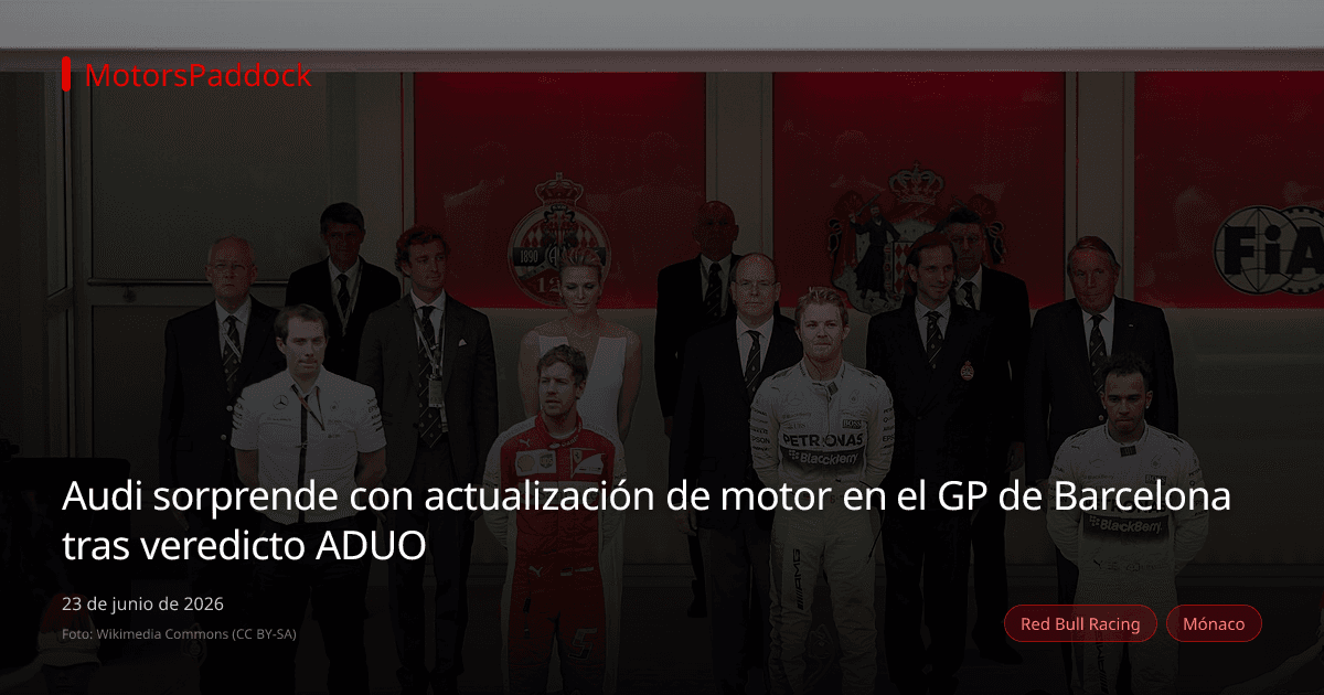 Audi sorprende con actualización de motor en el GP de Barcelona tras veredicto ADUO