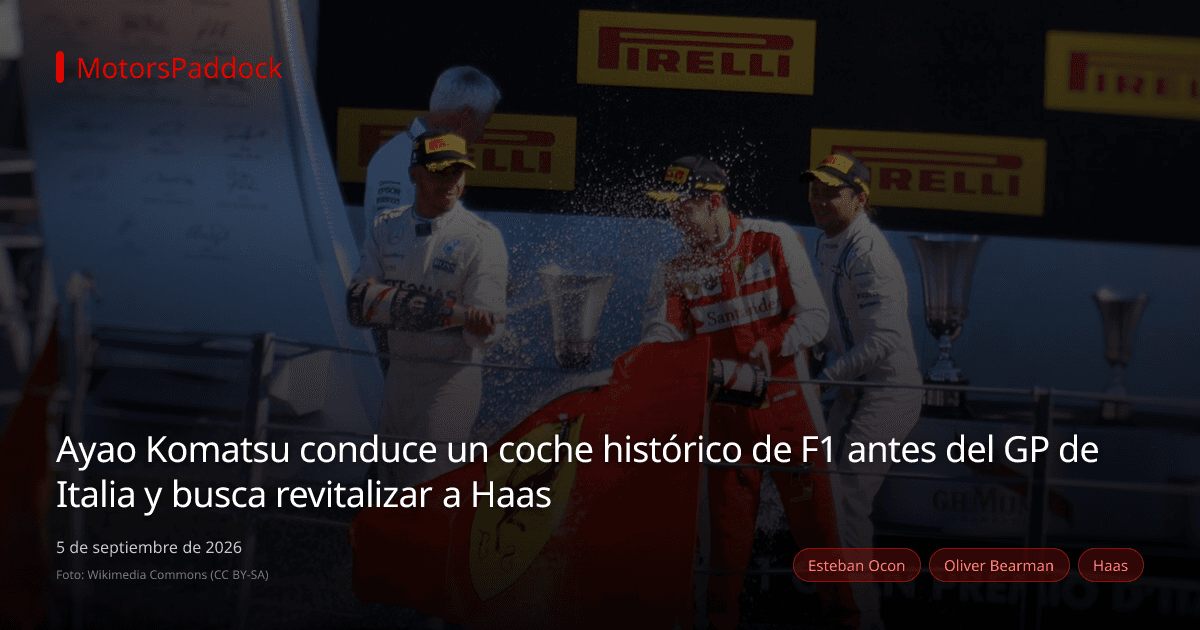 Ayao Komatsu conduce un coche histórico de F1 antes del GP de Italia y busca revitalizar a Haas