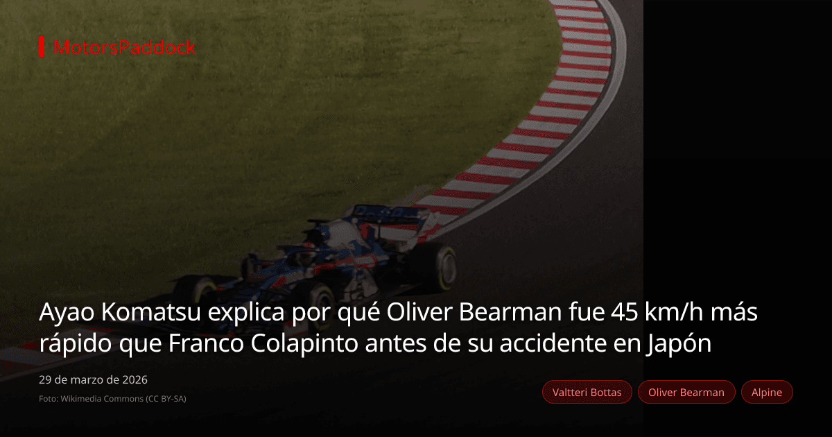 Ayao Komatsu explica por qué Oliver Bearman fue 45 km/h más rápido que Franco Colapinto antes de su accidente en Japón