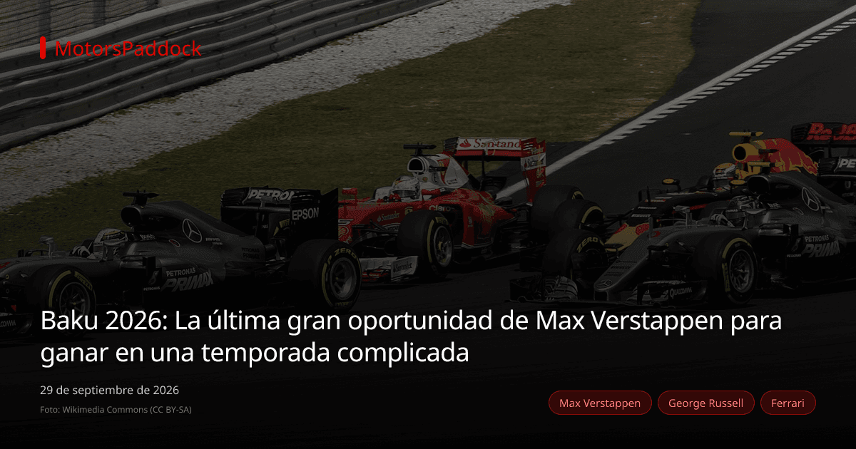 Baku 2026: La última gran oportunidad de Max Verstappen para ganar en una temporada complicada