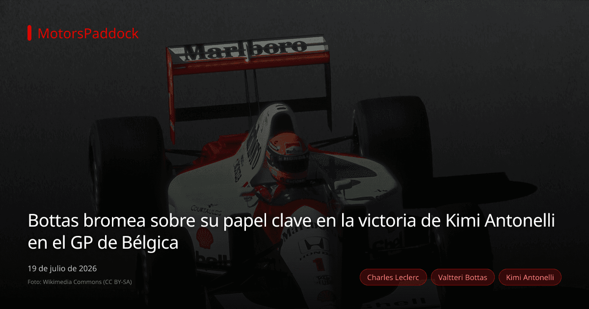 Bottas bromea sobre su papel clave en la victoria de Kimi Antonelli en el GP de Bélgica
