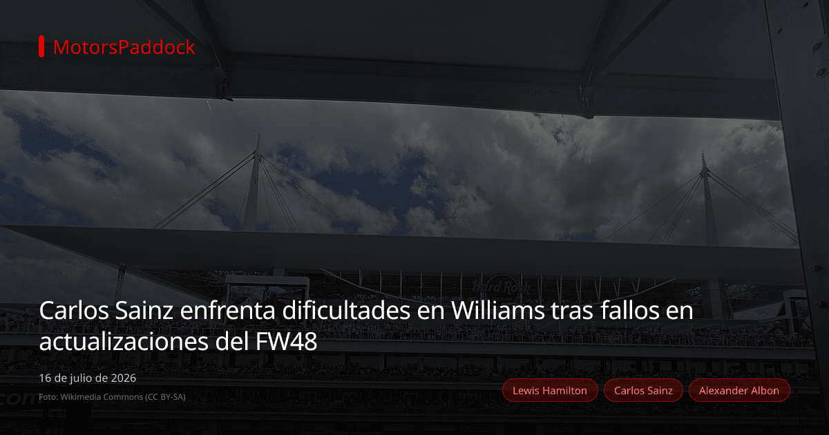 Carlos Sainz enfrenta dificultades en Williams tras fallos en actualizaciones del FW48