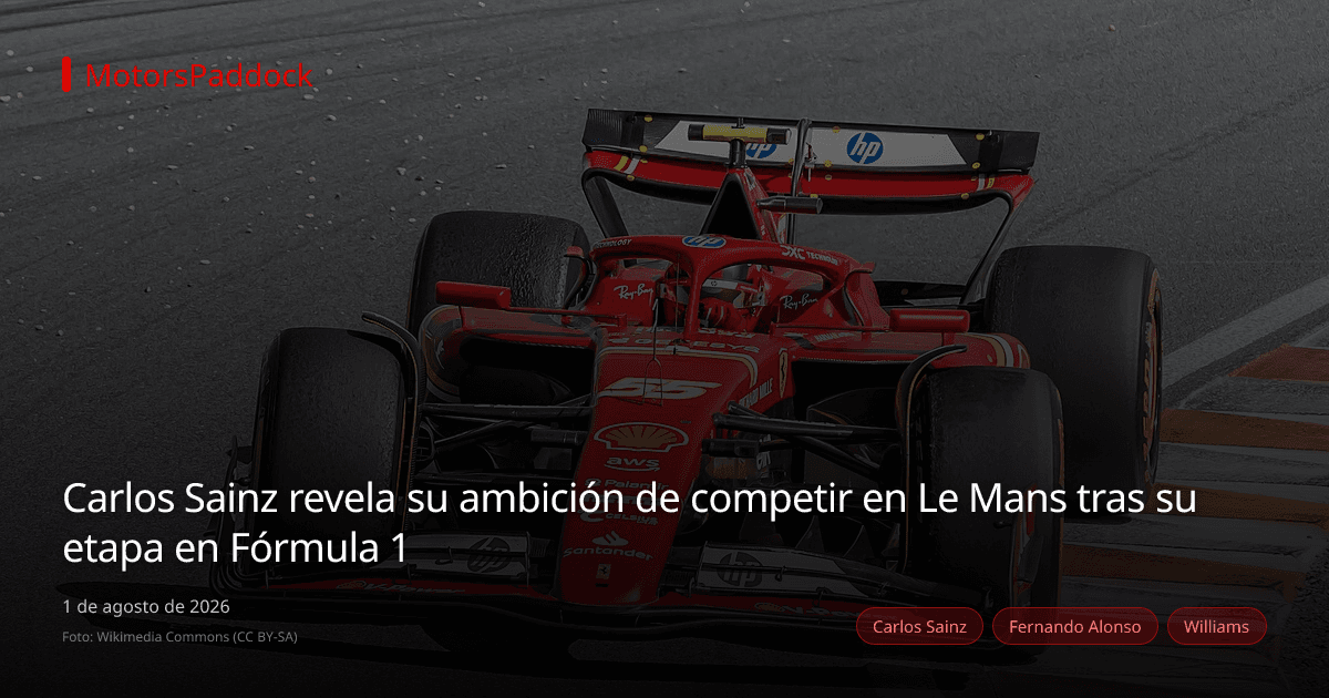 Carlos Sainz revela su ambición de competir en Le Mans tras su etapa en Fórmula 1