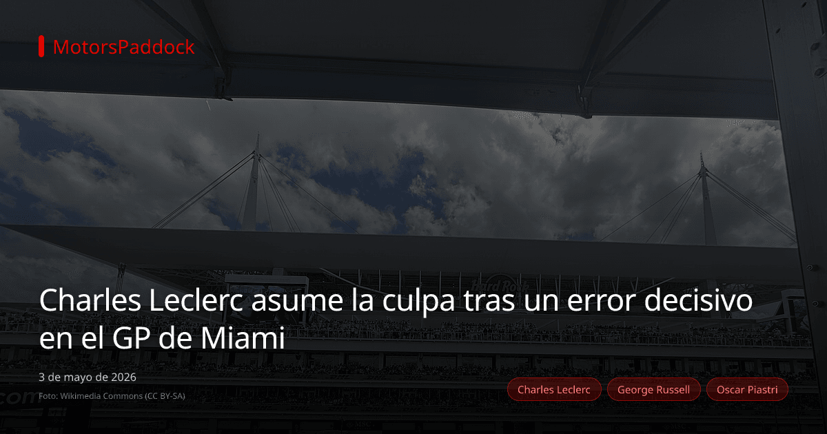 Charles Leclerc asume la culpa tras un error decisivo en el GP de Miami