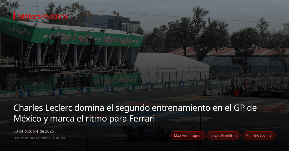 Charles Leclerc domina el segundo entrenamiento en el GP de México y marca el ritmo para Ferrari