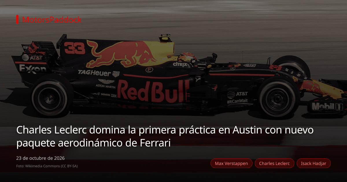 Charles Leclerc domina la primera práctica en Austin con nuevo paquete aerodinámico de Ferrari