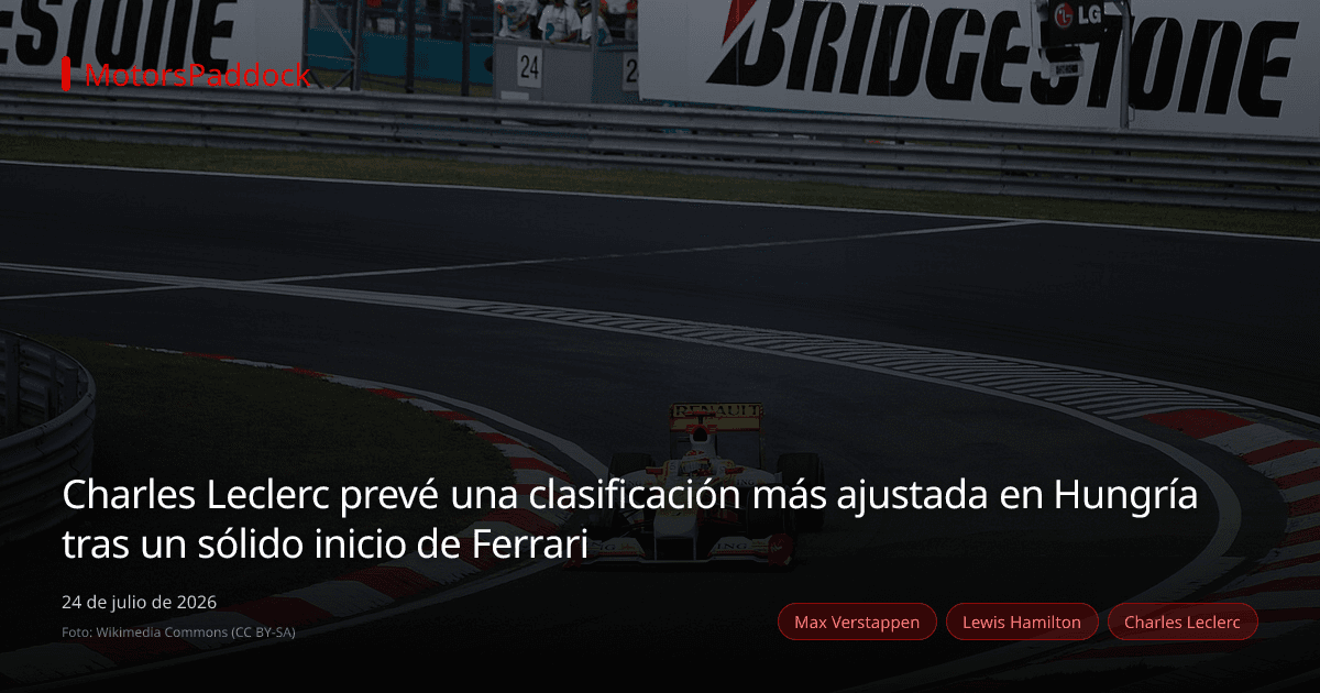 Charles Leclerc prevé una clasificación más ajustada en Hungría tras un sólido inicio de Ferrari