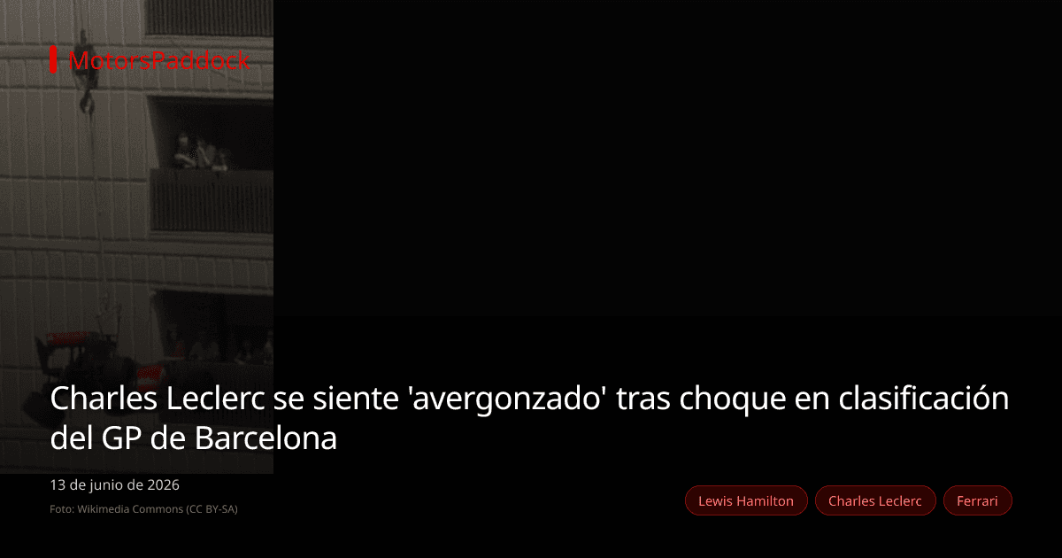 Charles Leclerc se siente 'avergonzado' tras choque en clasificación del GP de Barcelona