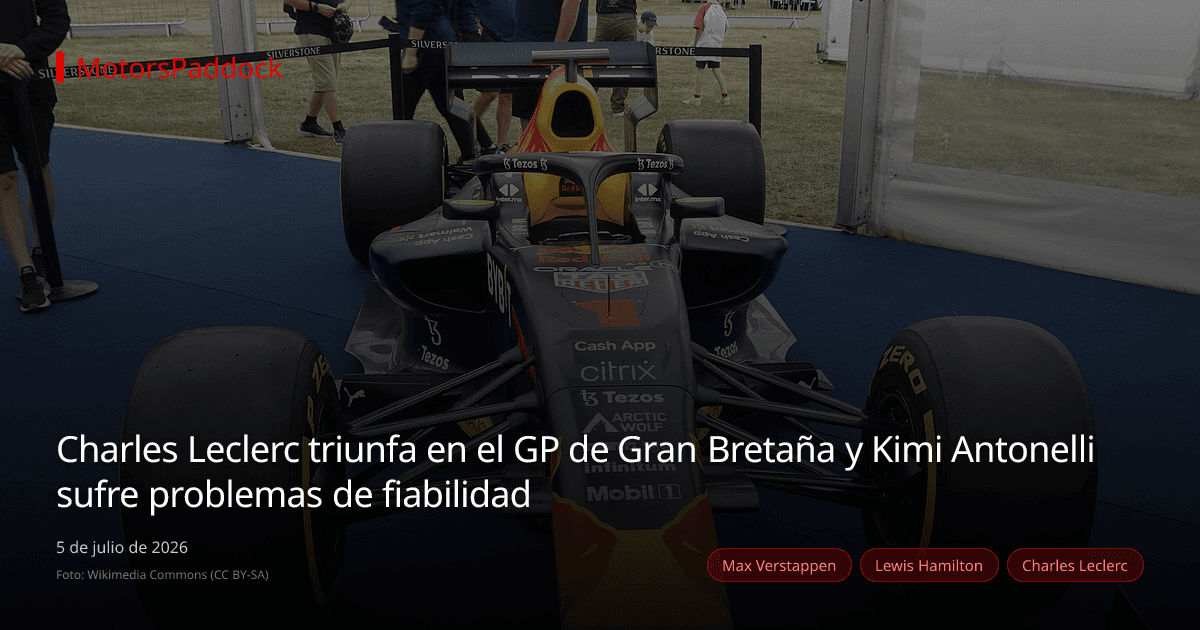Charles Leclerc triunfa en el GP de Gran Bretaña y Kimi Antonelli sufre problemas de fiabilidad