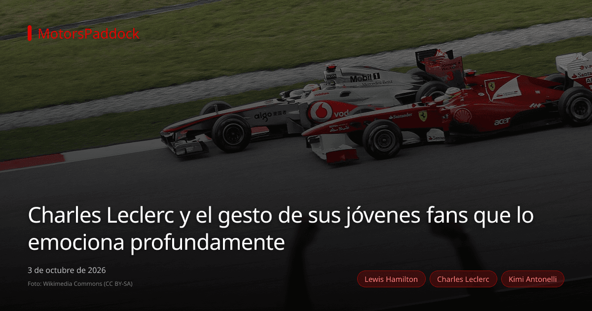 Charles Leclerc y el gesto de sus jóvenes fans que lo emociona profundamente