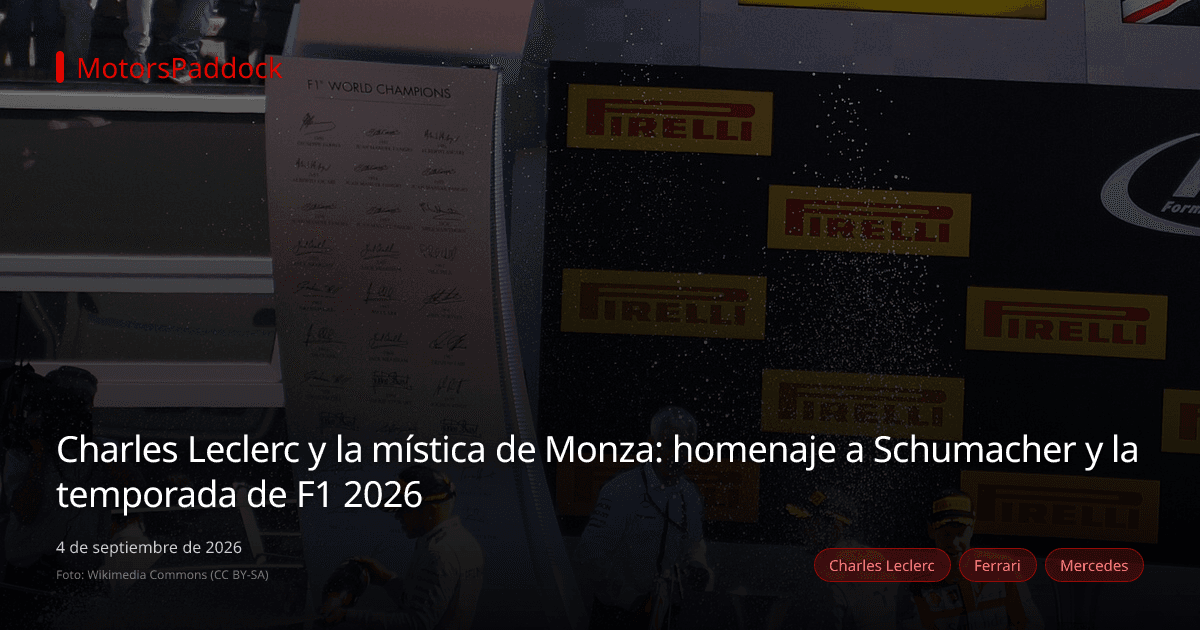 Charles Leclerc y la mística de Monza: homenaje a Schumacher y la temporada de F1 2026
