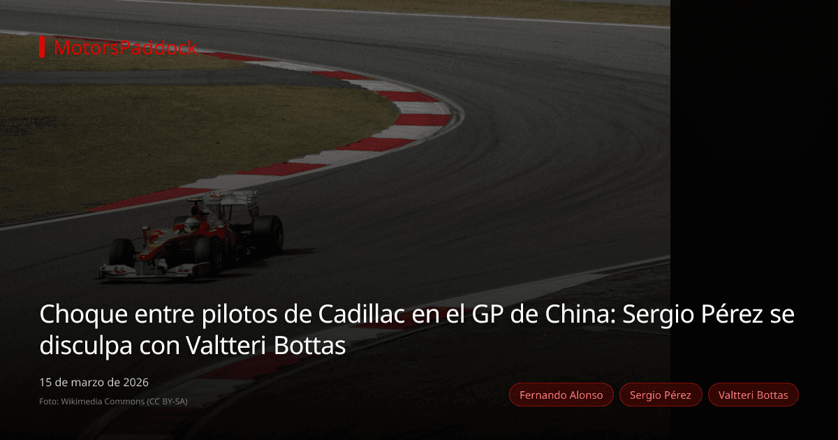 Choque entre pilotos de Cadillac en el GP de China: Sergio Pérez se disculpa con Valtteri Bottas